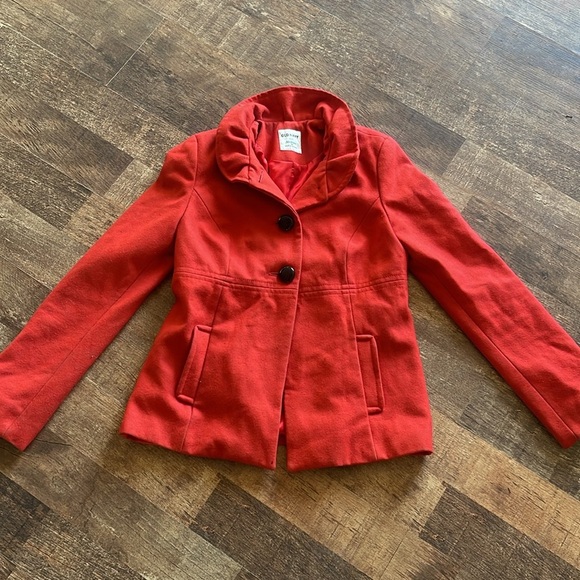 Old Navy Vintage Red Wool Peacoat - Picture 2 of 7